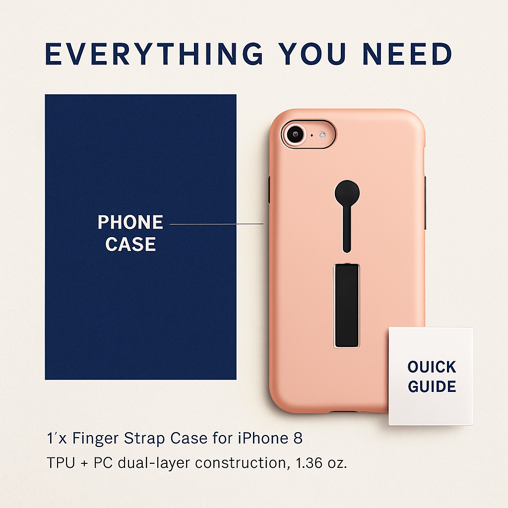 Finger Strap Phone Case with Kickstand for Secure Grip