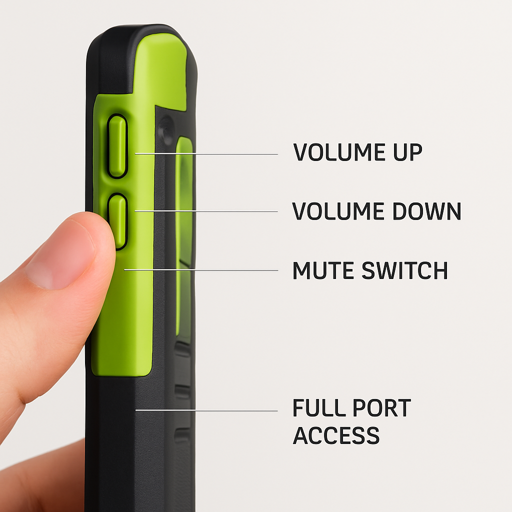 iPhone 8 Case with Kickstand - Green/Black