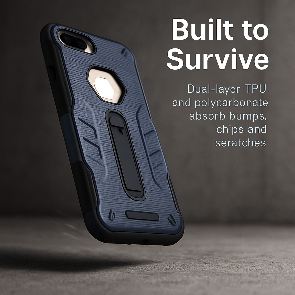 Rugged Case for iPhone 8 Plus - Durable Protection, Grippy