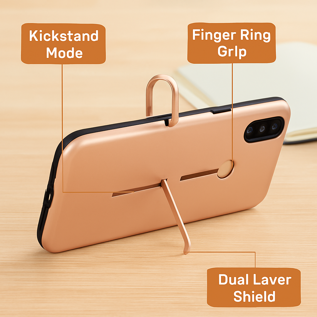 Finger Strap iPhone X Case with Kickstand