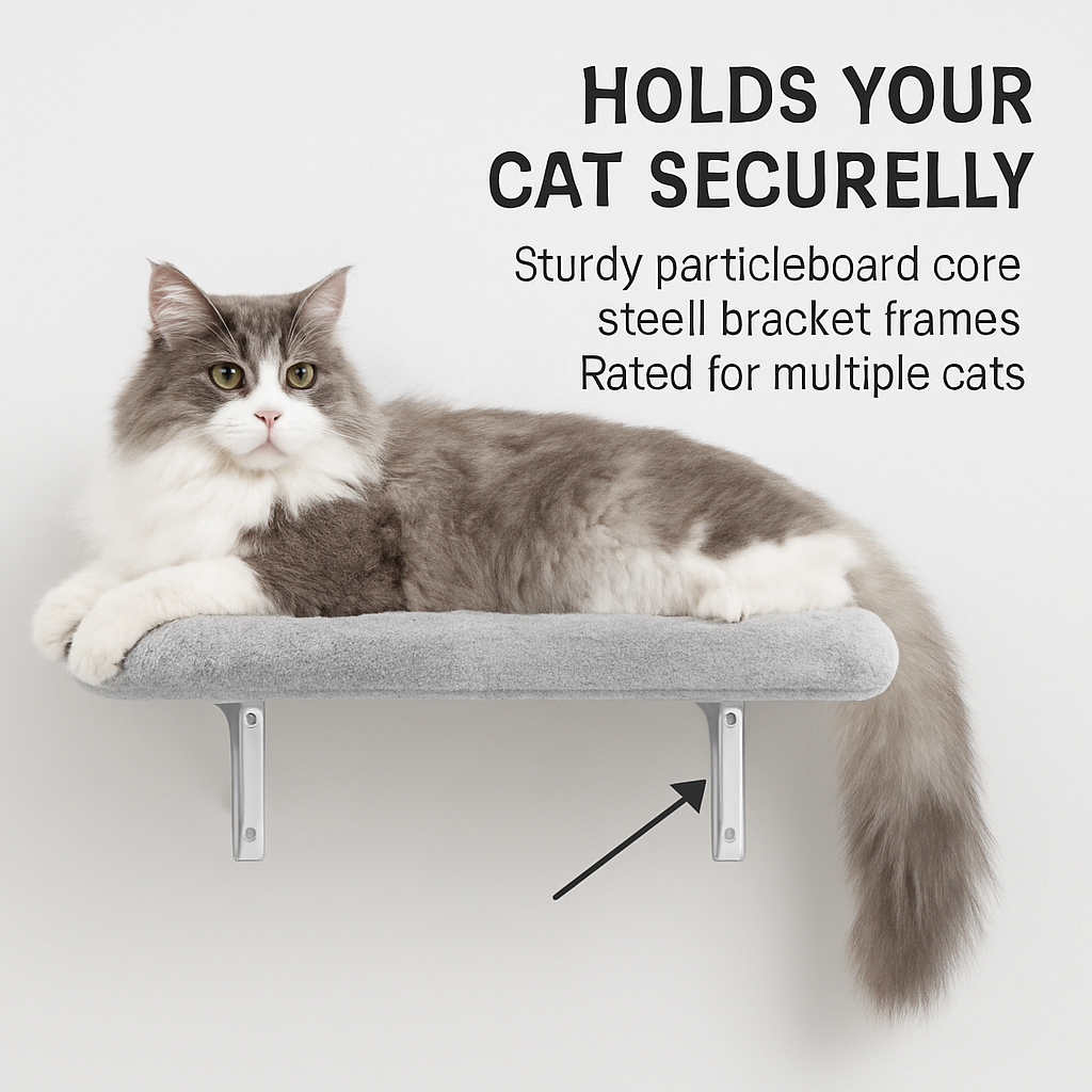Cat Wall Shelves Perch Climber Set with Cat Houses & Hammock