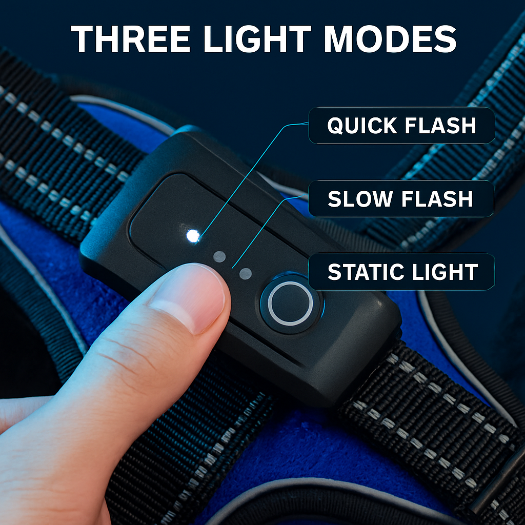 Light Up Dog Harness with Rechargeable LED Lights and Handle