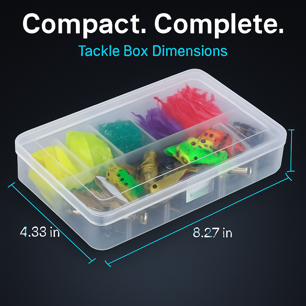 Fishing Lures Kit with Tackle Box, Complete Set