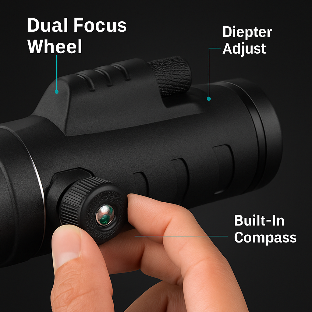 Monocular Telescope with Phone Holder and Tripod