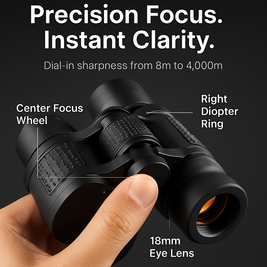 Binoculars with Wide View for Clear Outdoor Viewing