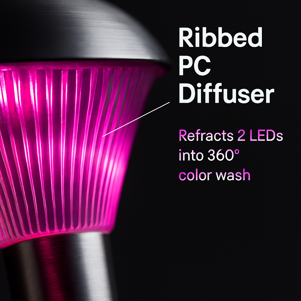 Solar Garden Lights Color Changing Pathway Lamps