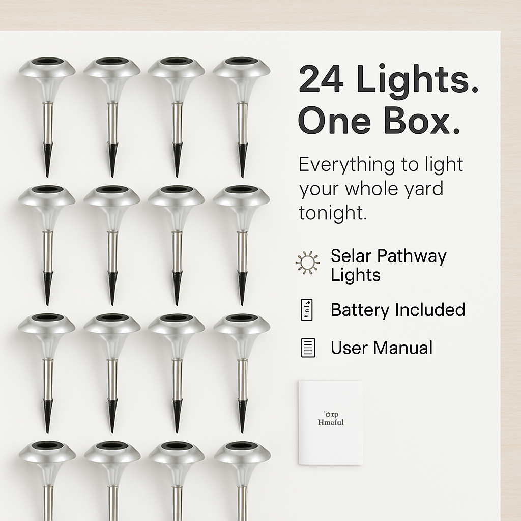 Solar Garden Lights Color Changing Pathway Lamps