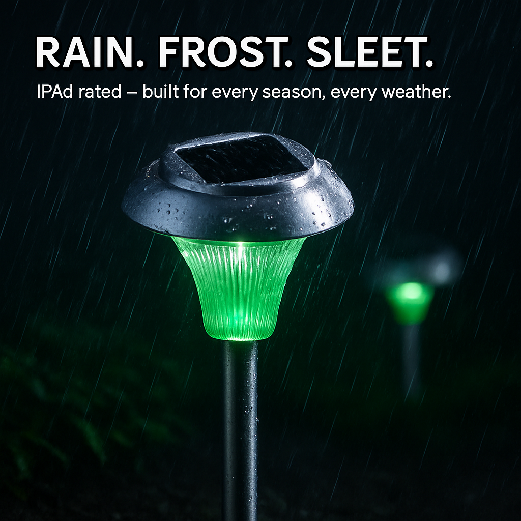 Solar Garden Lights Color Changing Pathway Lamps