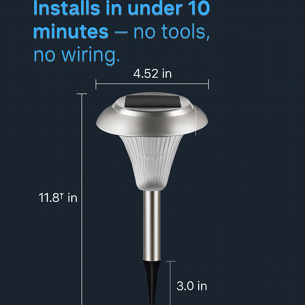 Solar Garden Lights Color Changing Pathway Lamps