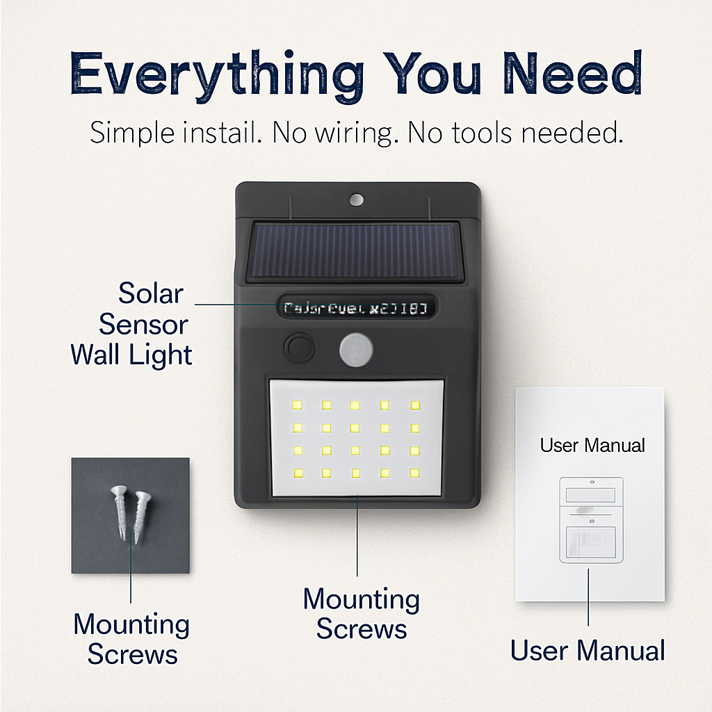 Solar Motion Sensor Light for Outdoor Security