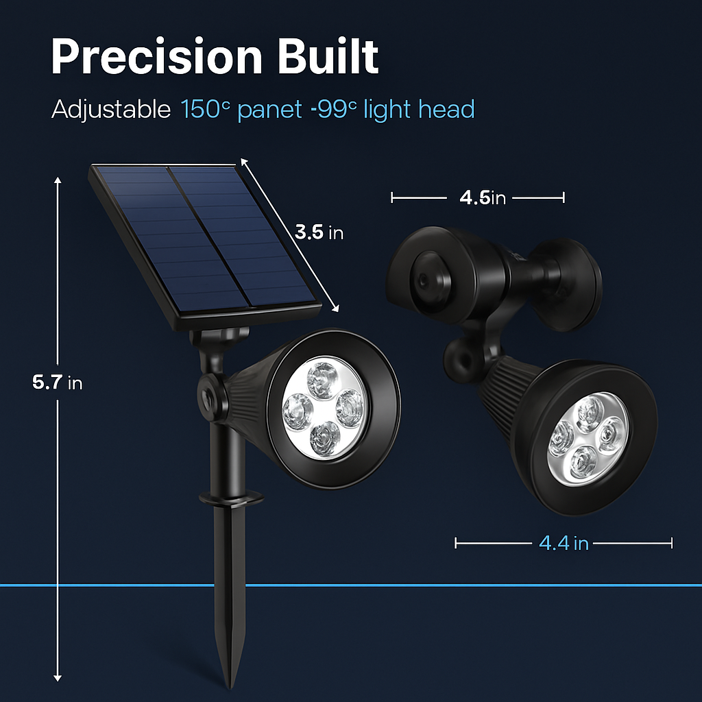 Outdoor Solar Spotlight for Walls and Pathways