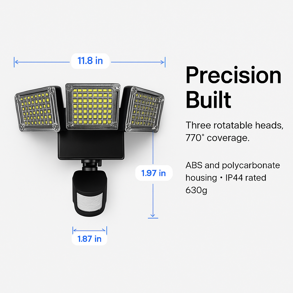 Outdoor Solar Lights with 188 LEDs & Motion Sensor