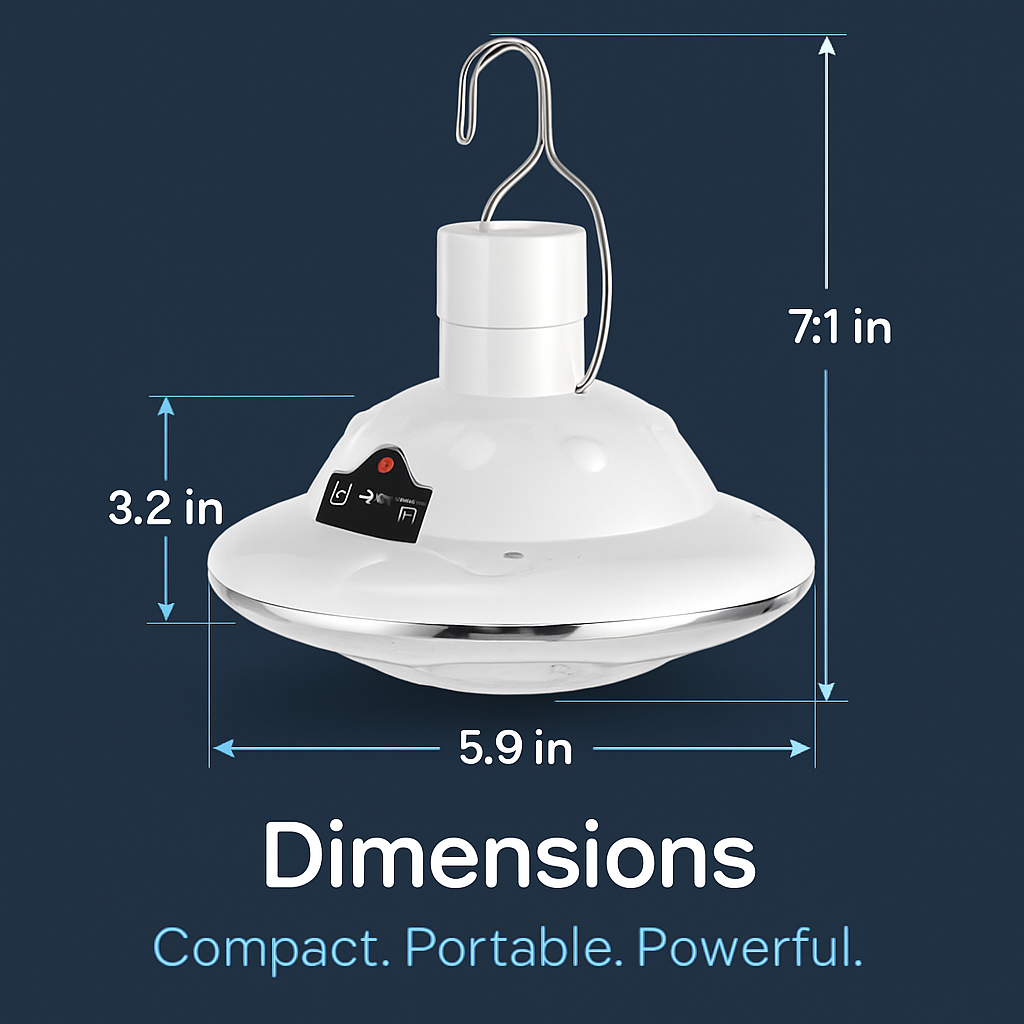 Solar Camping Light Hanging LED Bulb Lamp Portable Lantern