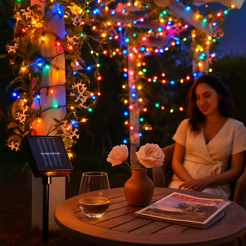 Solar String Lights Copper Wire Outdoor Decor