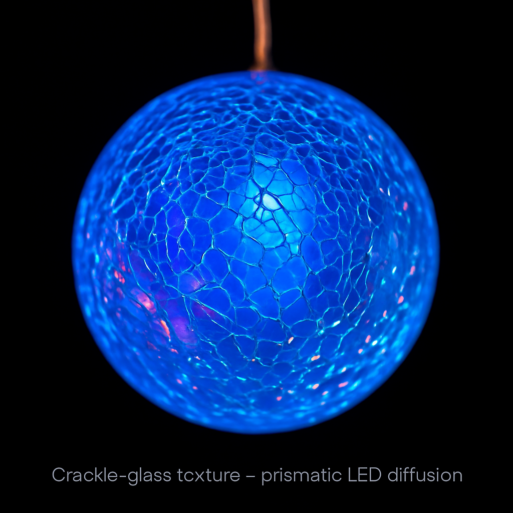 Solar Ball Wind Chime with Color-Changing LEDs Outdoor