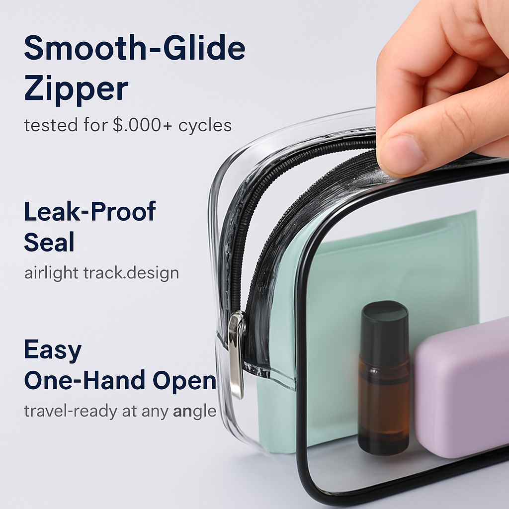 Clear Travel Bags Set for Toiletry Organization