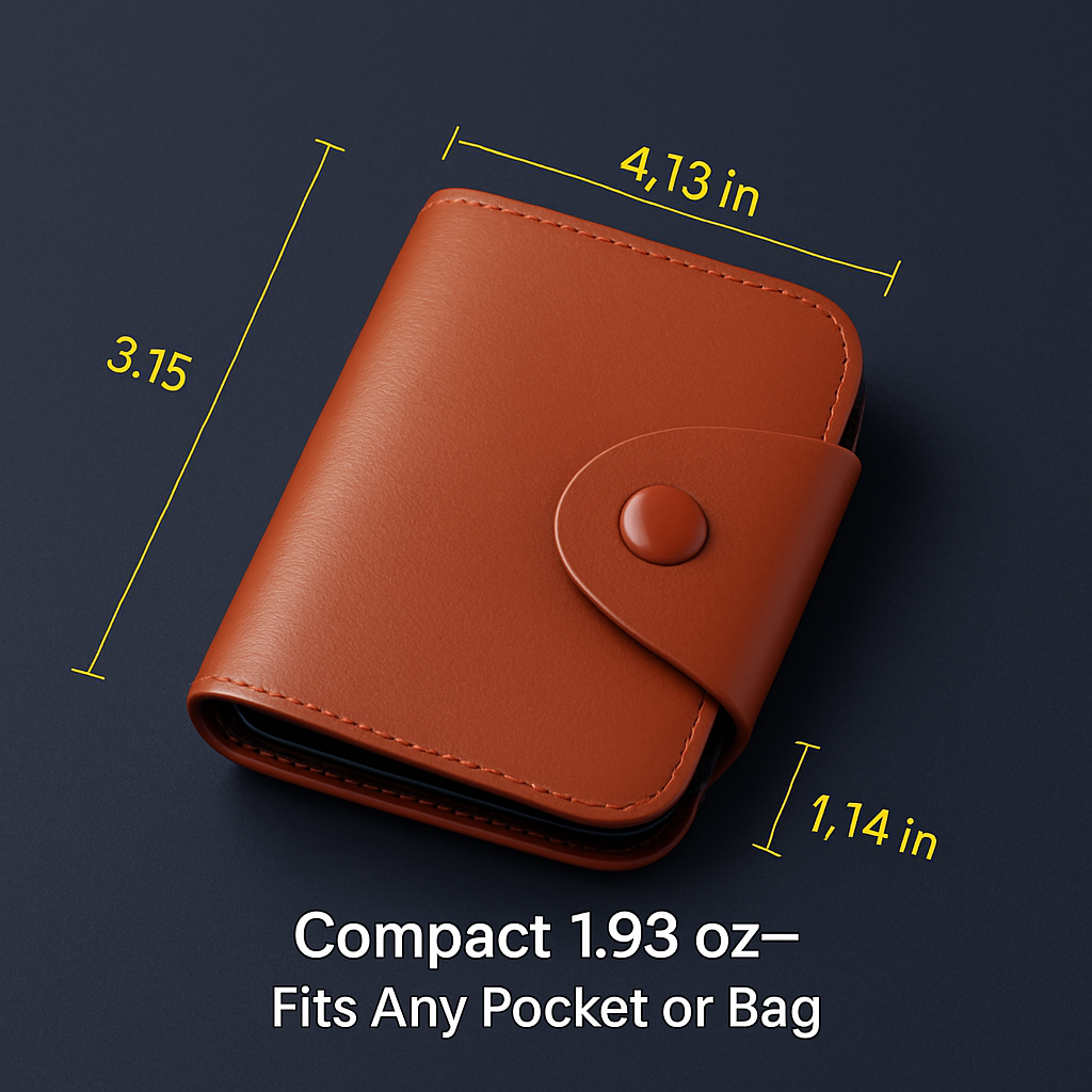 Credit Card Holder Wallet with Snap Closure
