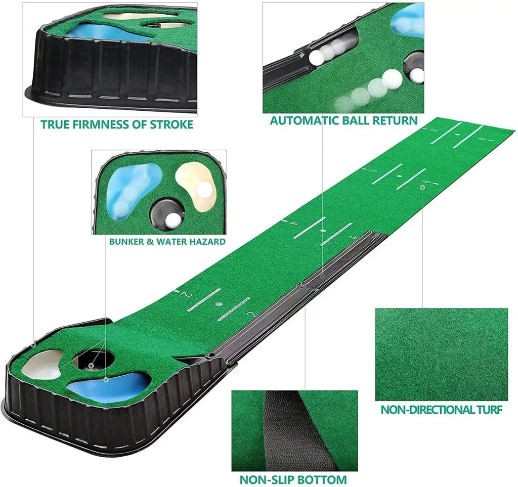 Indoor Putting Mat – Auto Ball Return Green Carpet