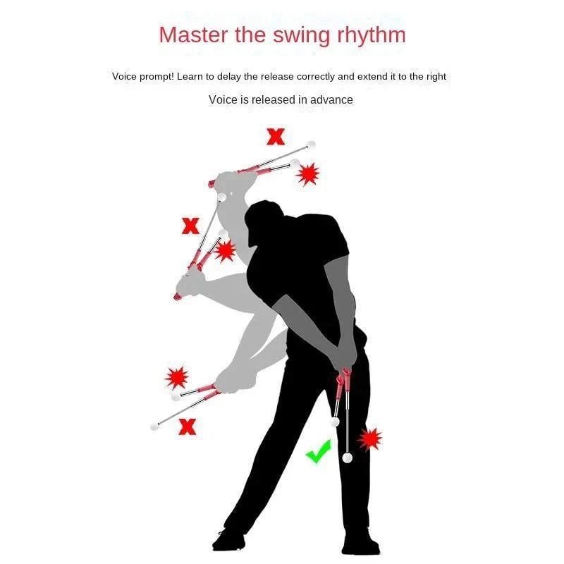 Retractable Golf Swing Stick – Telescopic Sound Trainer