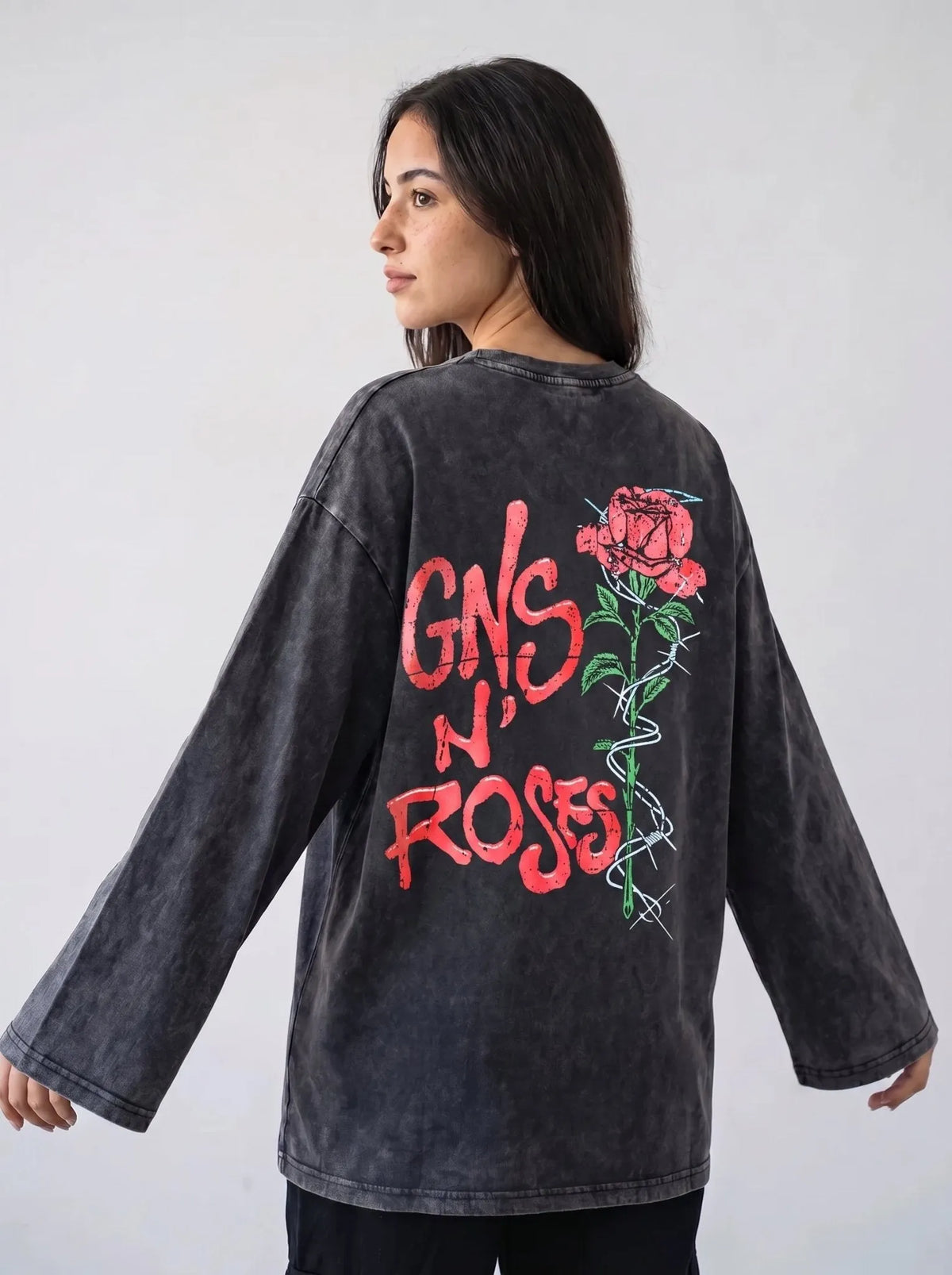 Gun N Roses Washed Long Sleeve T-Shirt