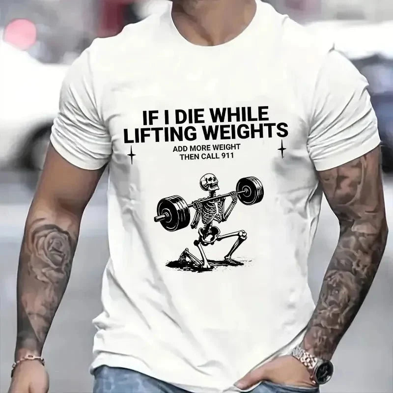 Men's Weightlifting T-Shirt – Short Sleeve Gym Tee