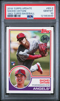 Graded 2018 Topps Shohei Ohtani #83-2 1983 Rookie RC Baseball Card PSA 10 Gem Mint