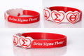 10 Pack - Delta Sigma Theta Color Silicone Bracelet