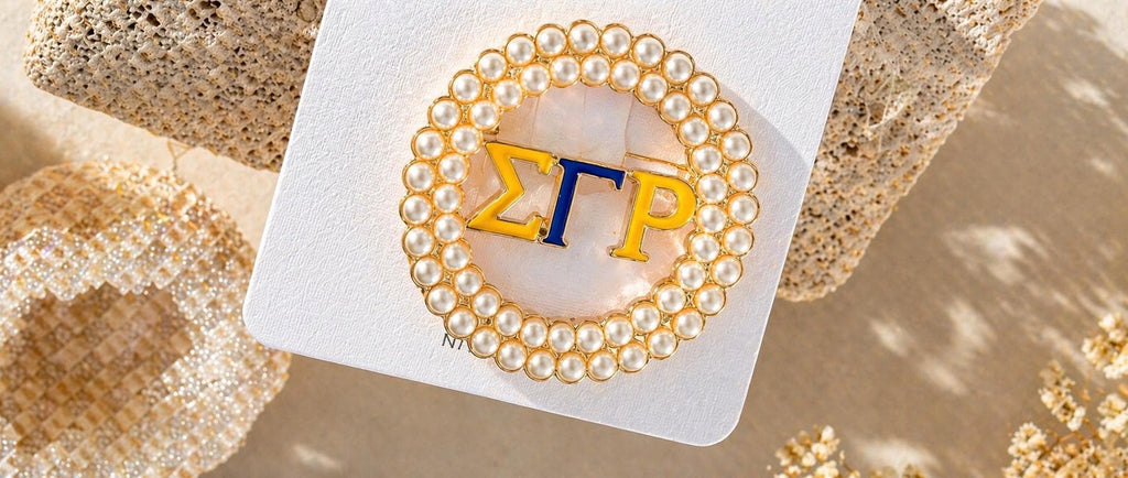 Sigma Gamma Rho Pearl Brooch Pin