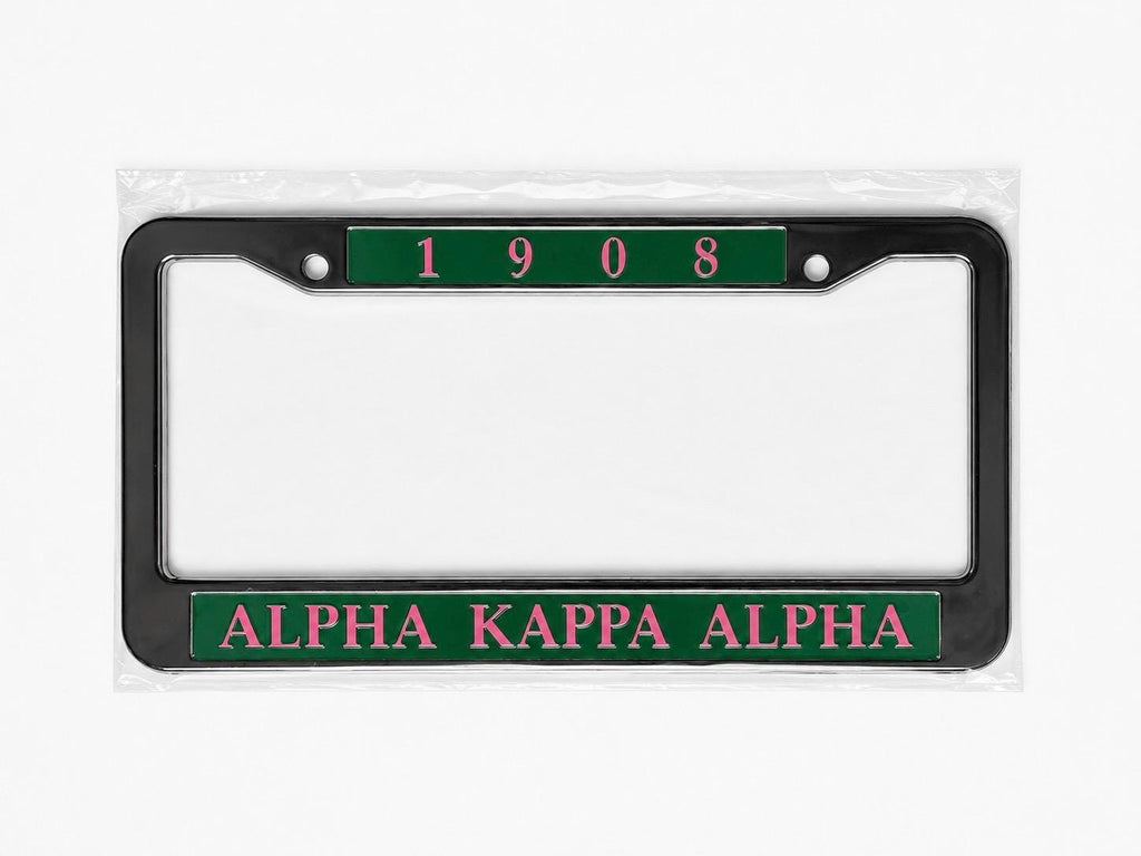 AKA License Plate 1908 Green and Pink