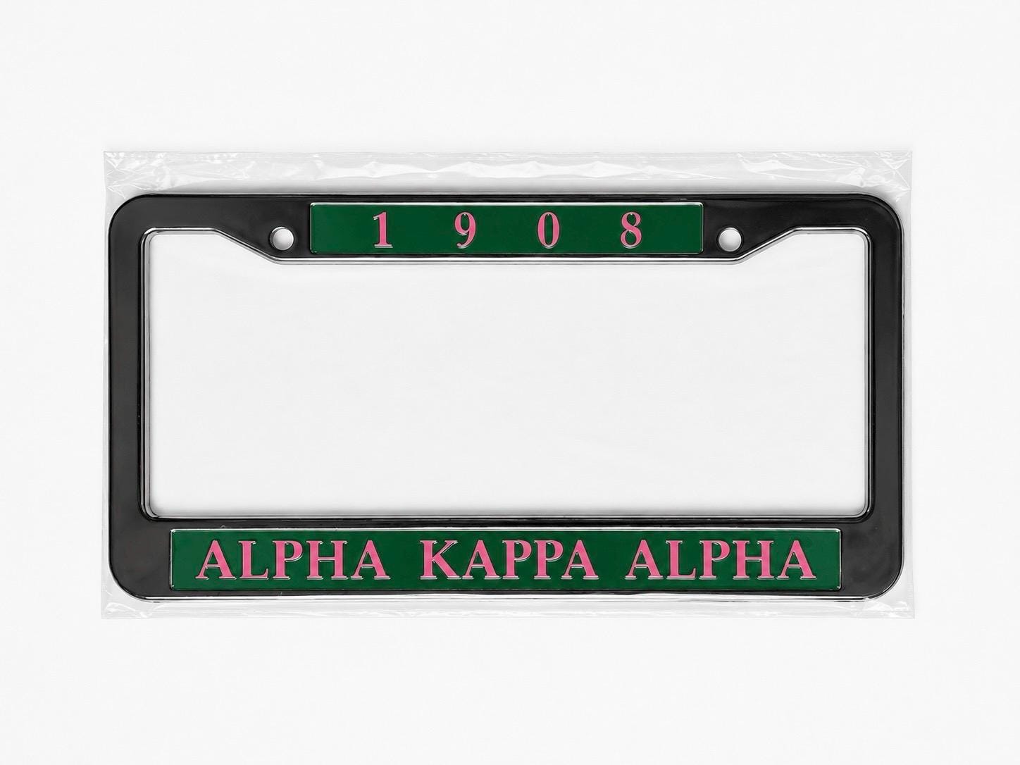AKA License Plate 1908 Green and Pink