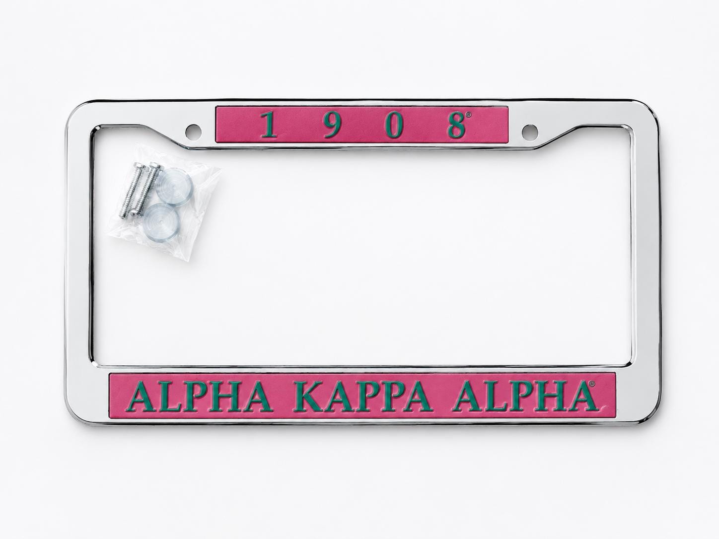 AKA License Plate 1908 Pink and Green