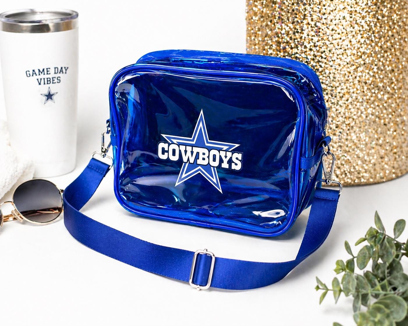Dallas Cowboys Blue Clear Crossbody Bag