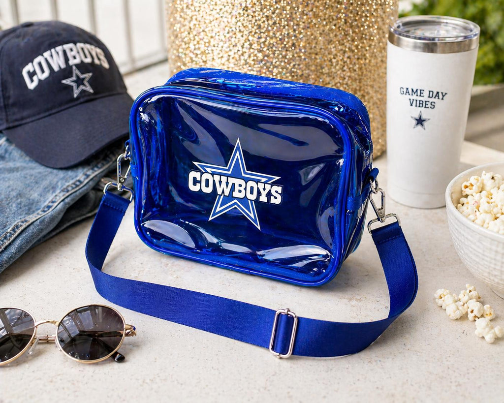 Dallas Cowboys Blue Clear Crossbody Bag