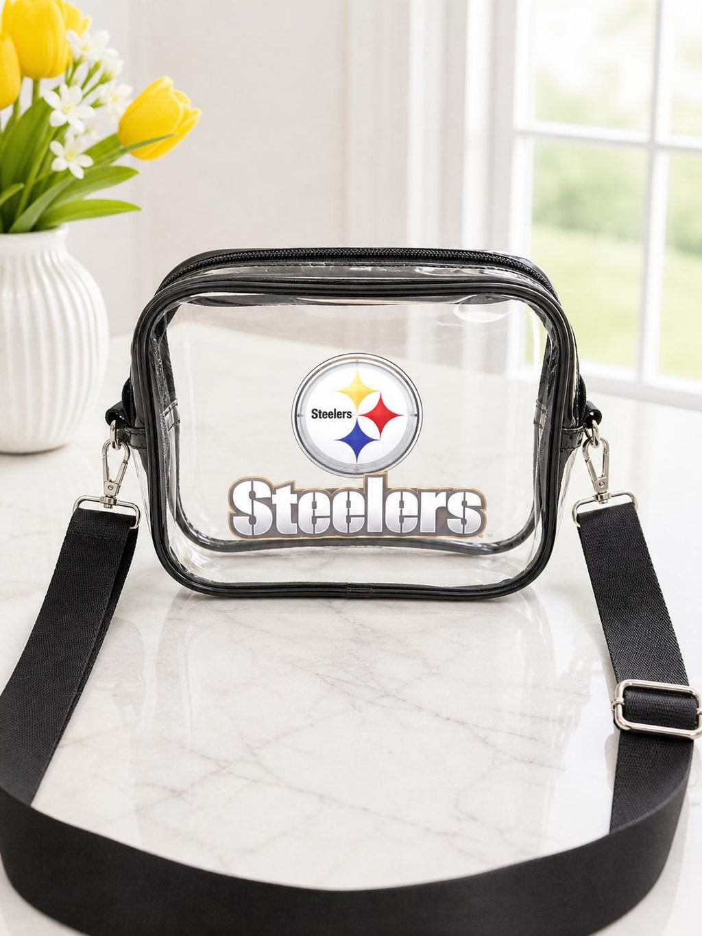 Pittsburgh Steelers Clear Crossbody Bag | Stadium Approved Purse