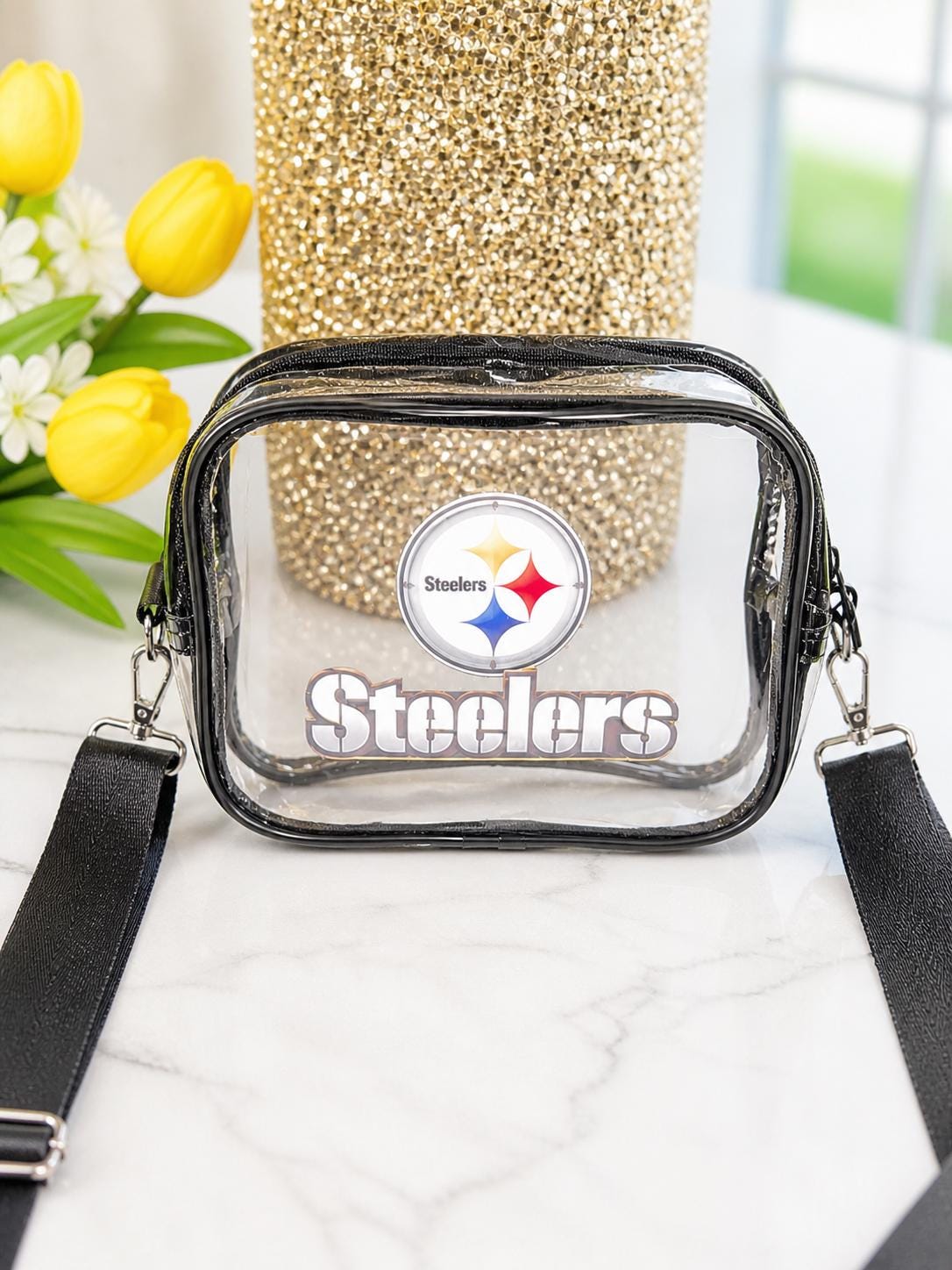Pittsburgh Steelers Clear Crossbody Bag | Stadium Approved Purse