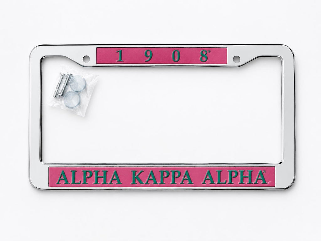 AKA License Plate 1908 Pink and Green