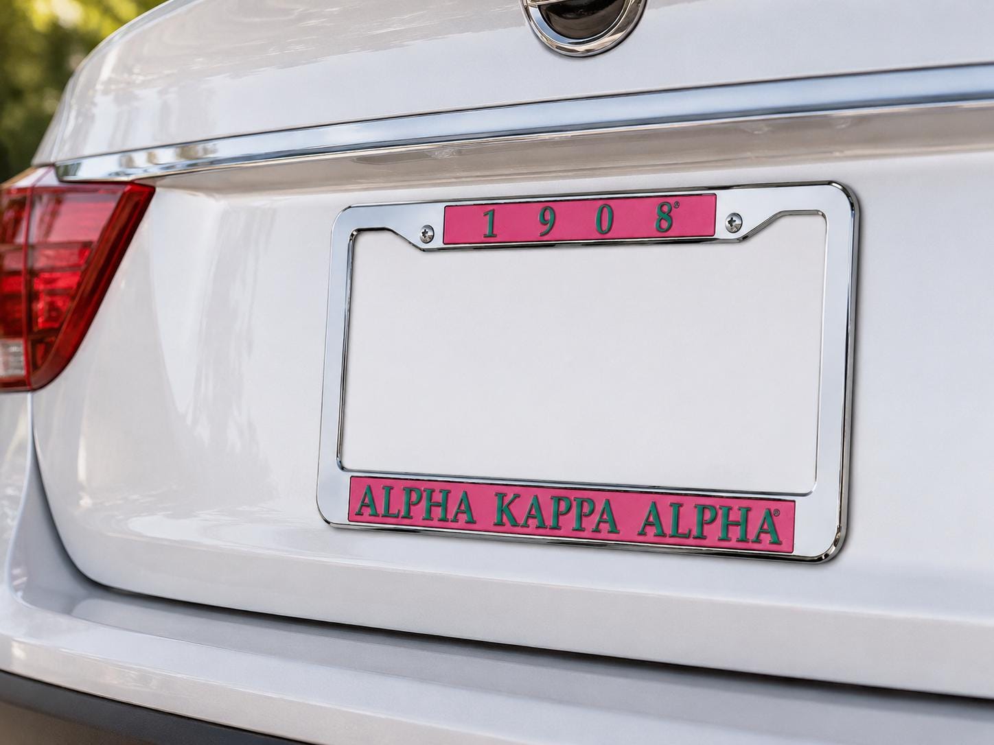 AKA License Plate 1908 Pink and Green
