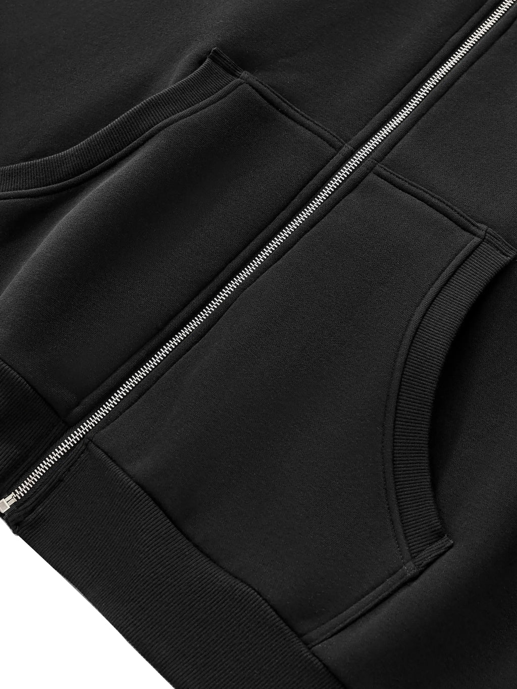 Loki & Ivy Fleeced Full-Zip Boxy Hoodie