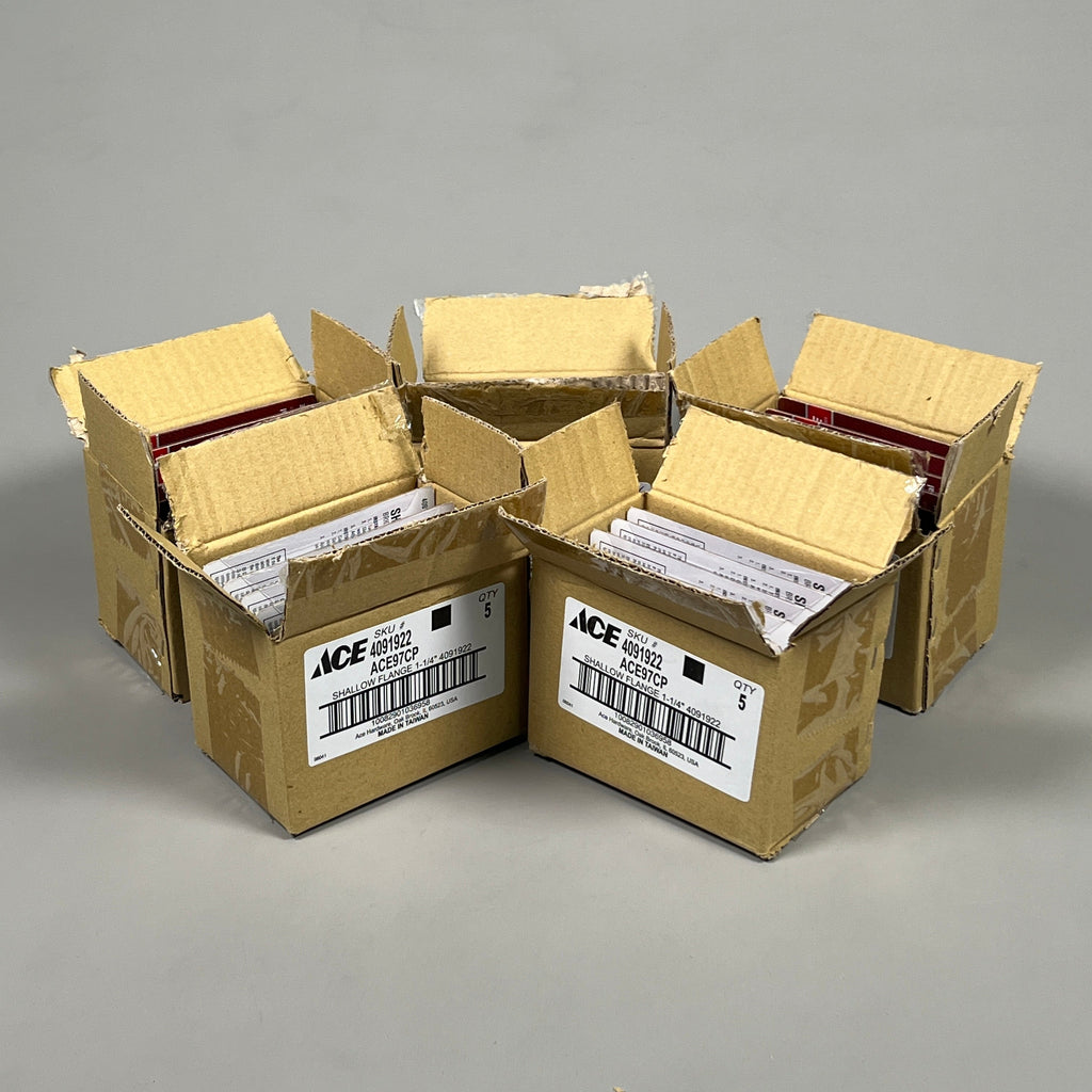 ACE 25-PACK of 1-1/4 in. Metal Shallow Flange Metal Chrome (New)