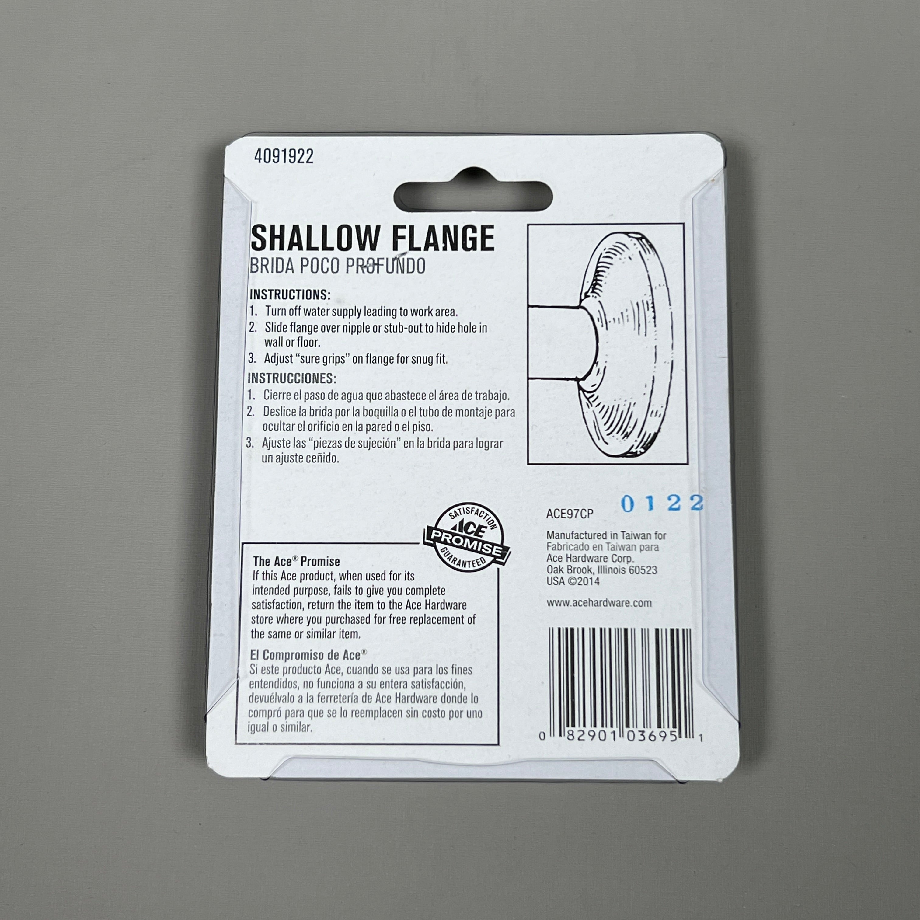 ACE 25-PACK of 1-1/4 in. Metal Shallow Flange Metal Chrome (New)
