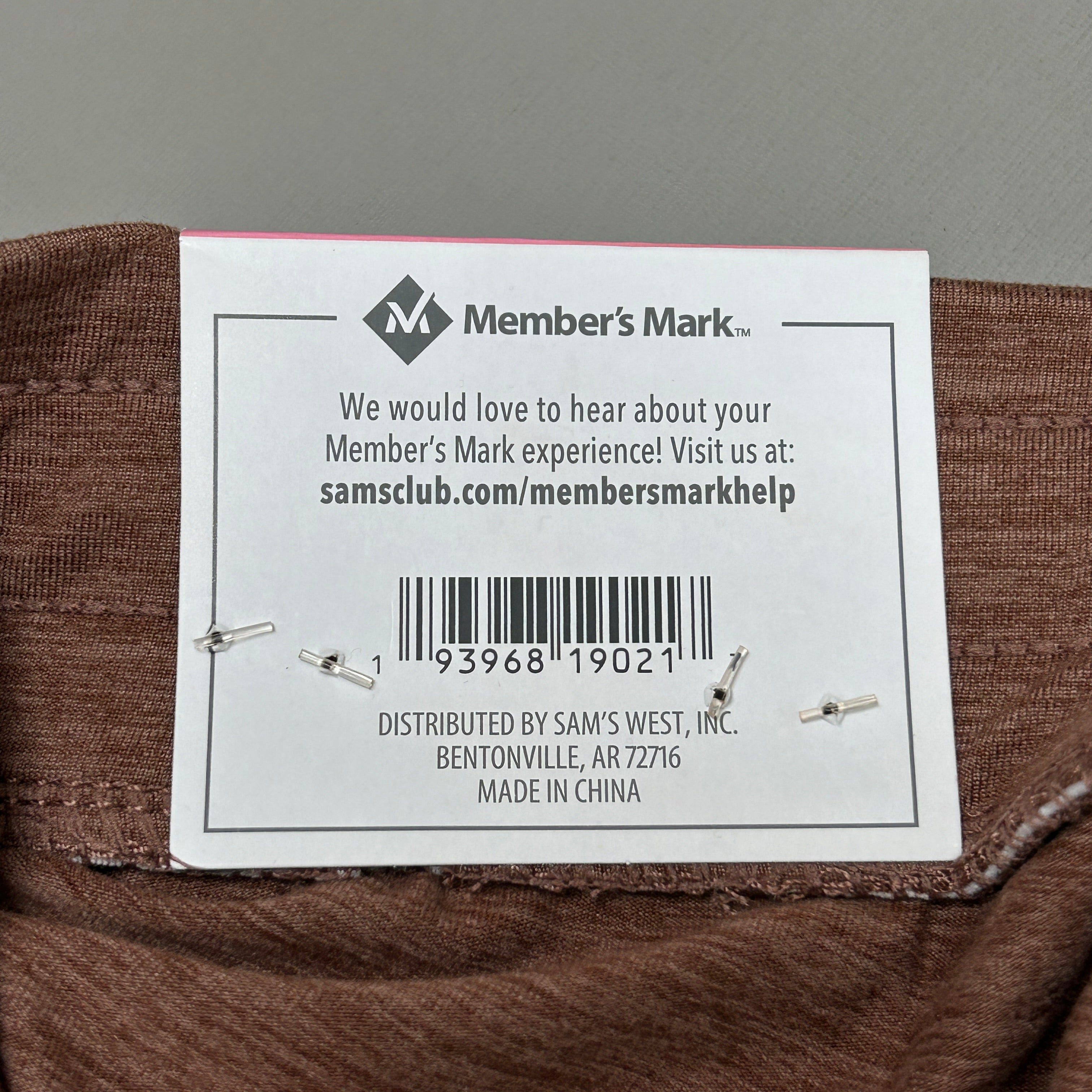 MEMBERS MARK Favorite Straight Leg Soft Pant Brown Size Small (New)