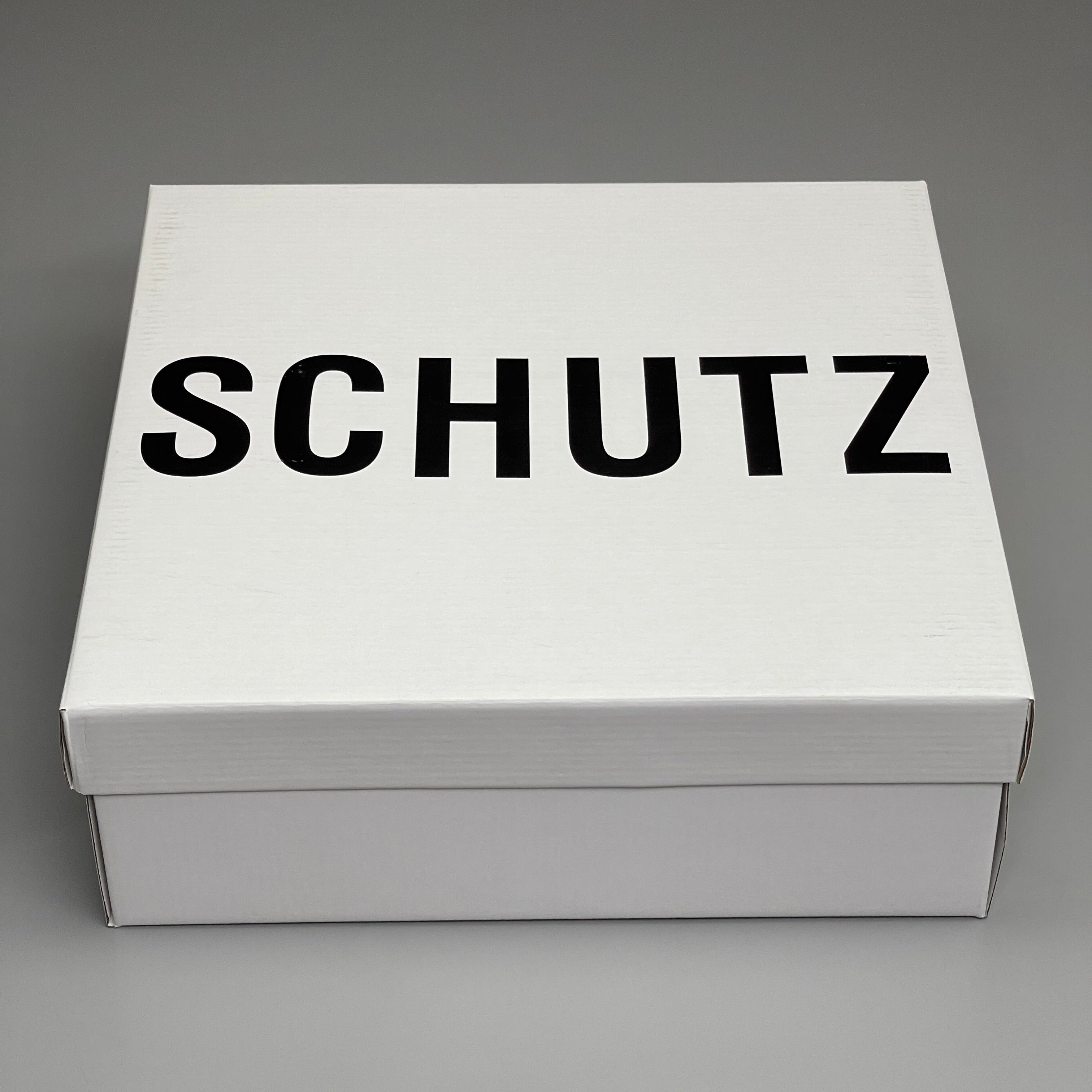 SCHUTZ Keefa Casual Women's Leather Sandal Black Platform 4" Heel Shoes Sz 6.5B (New)