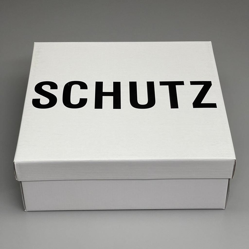 SCHUTZ Keefa Casual Women's Leather Sandal Black Platform 4" Heel Shoes Sz 6B (New)