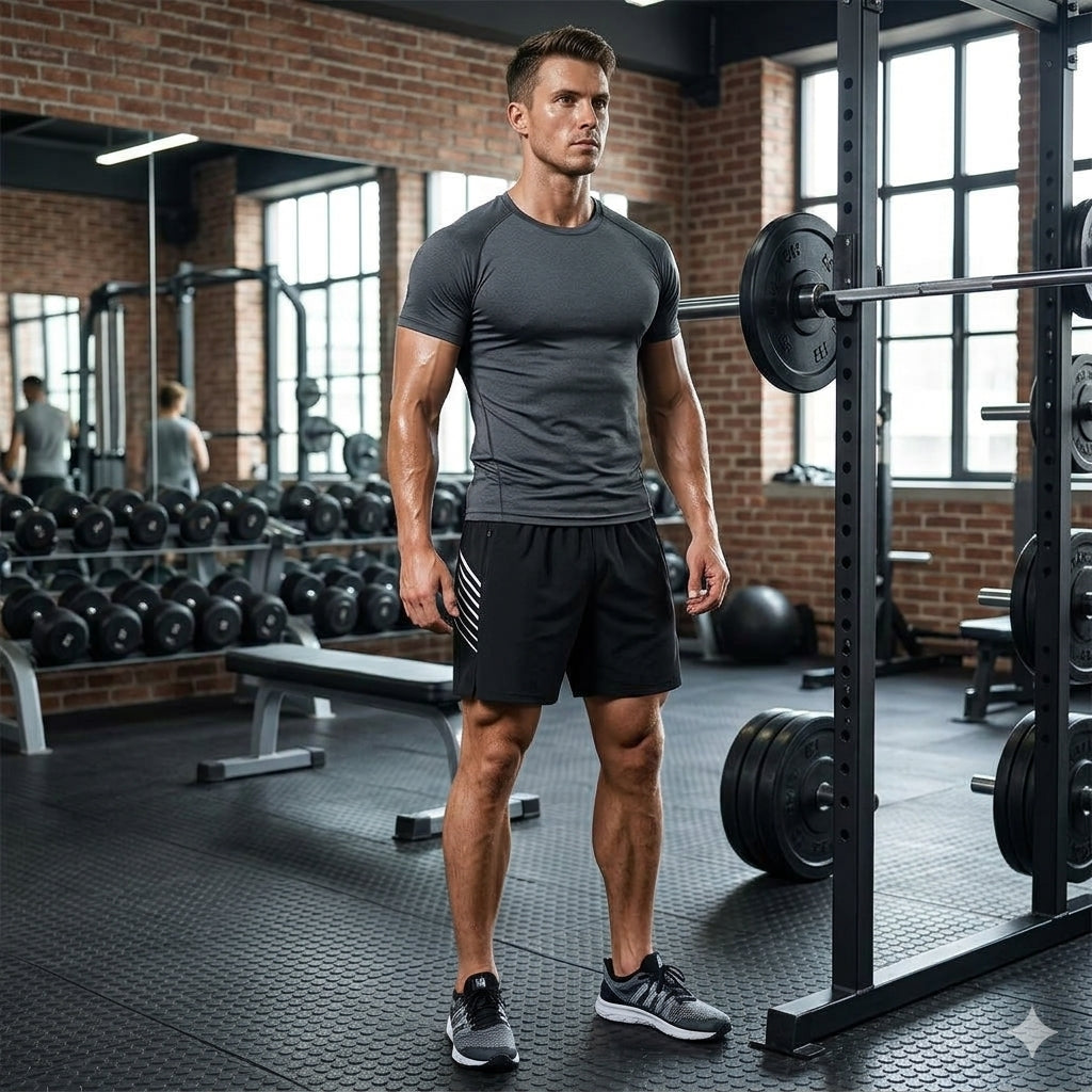 Loki & Ivy Men's Side-Stripe Performance Shorts