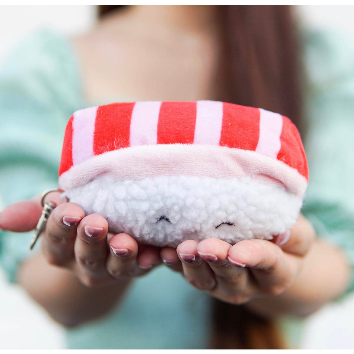 Sushi Plush Keychain 5 Soft Cute Design (Tuna)