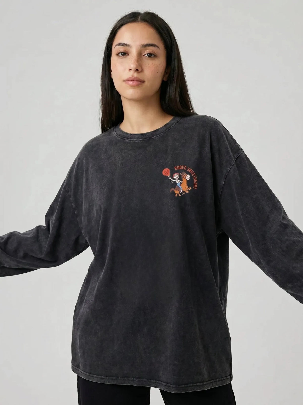 Jessie Rodeo Long Sleeves Washed T-Shirt