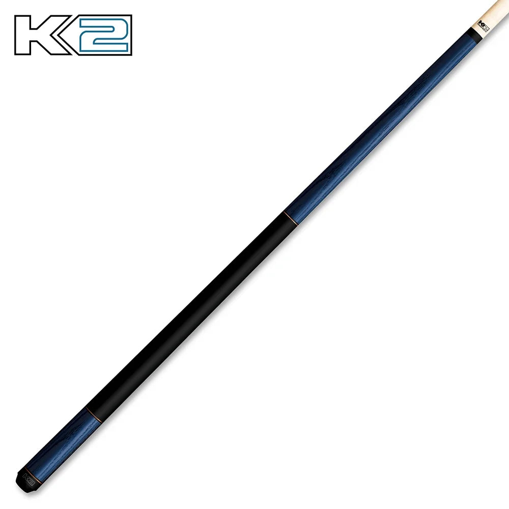 K2 Matte Color, Dual Copper Rings, Black Wrapless Cue Stick