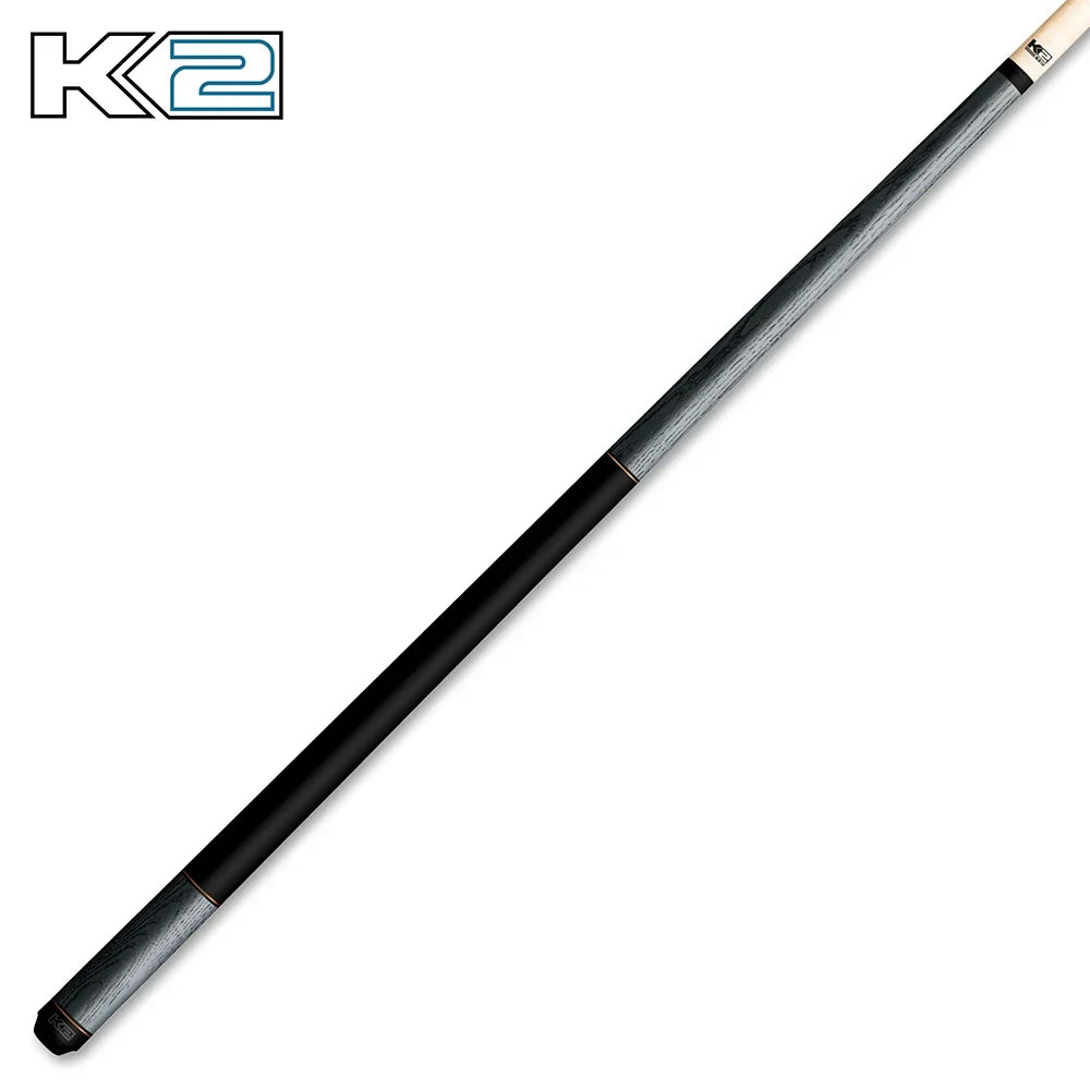 K2 Matte Color, Dual Copper Rings, Black Wrapless Cue Stick