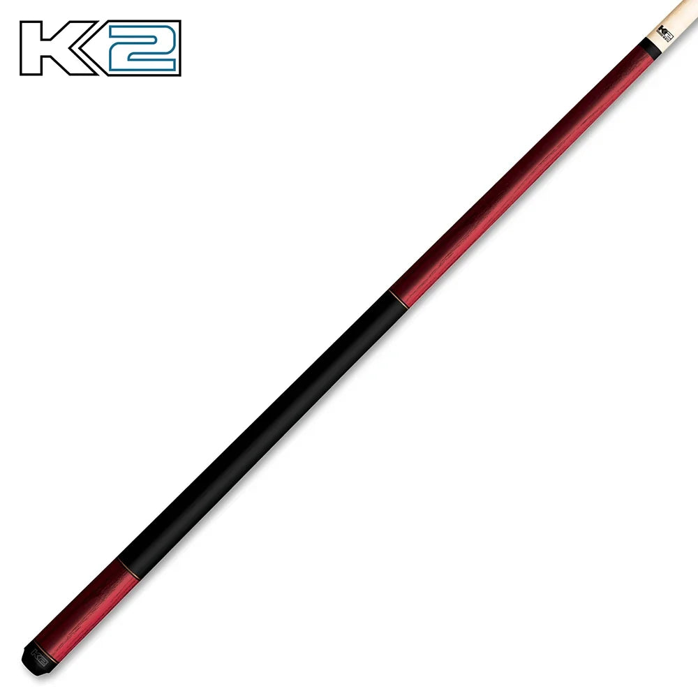 K2 Matte Color, Dual Copper Rings, Black Wrapless Cue Stick