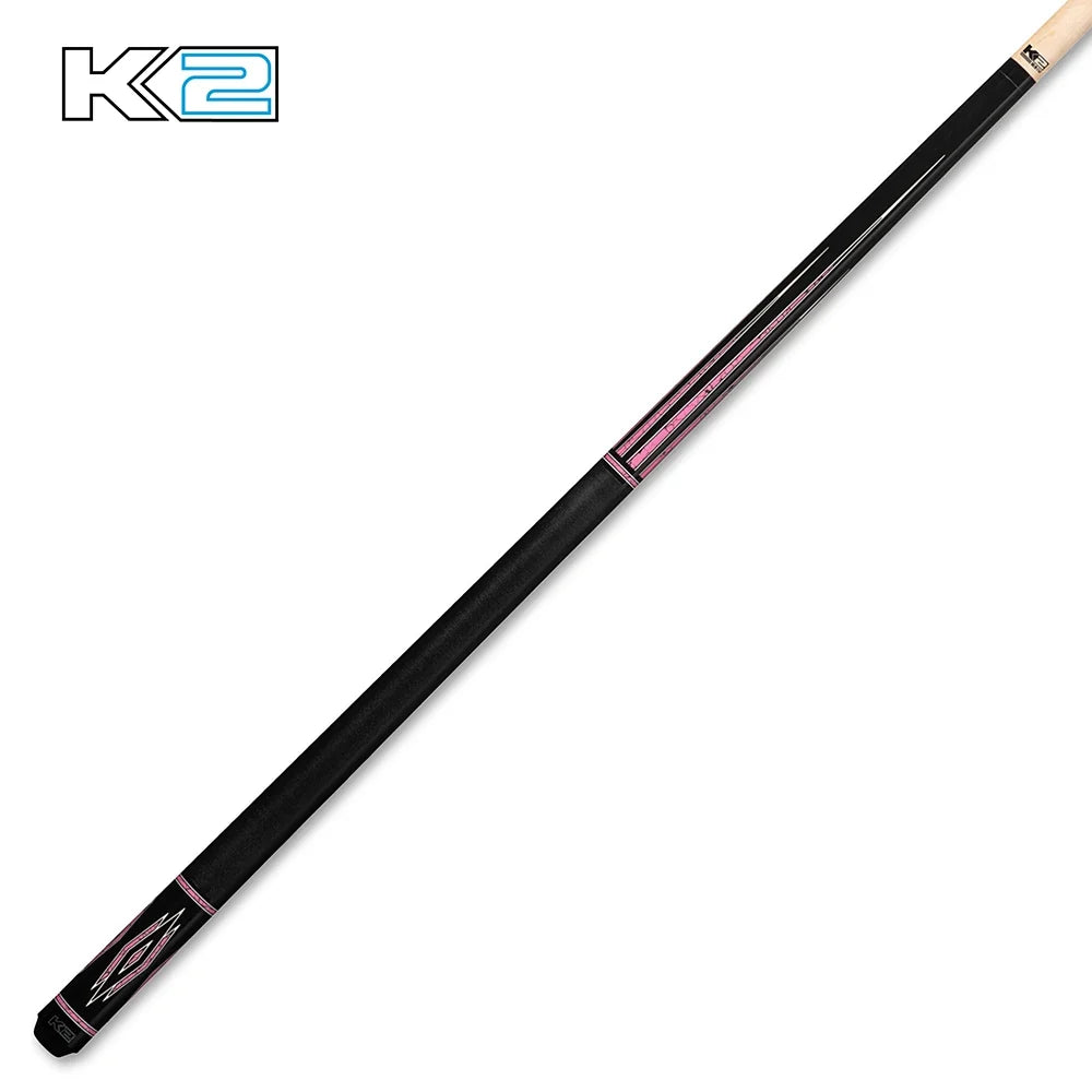 K2 Black, Pink Moarcota Points W/Black Irish Linen Wrap
